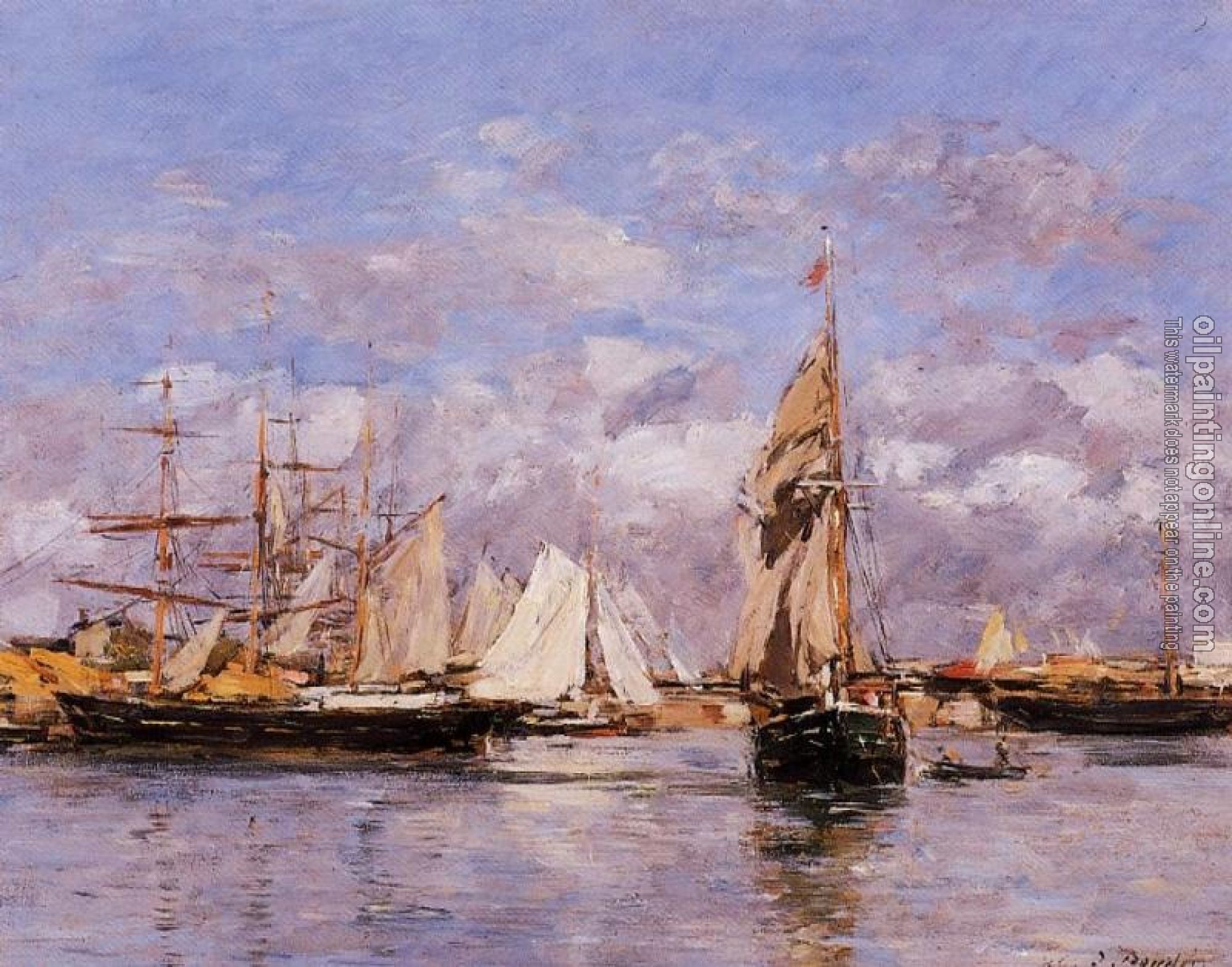 Boudin, Eugene - The Port of Trouville, High Tide